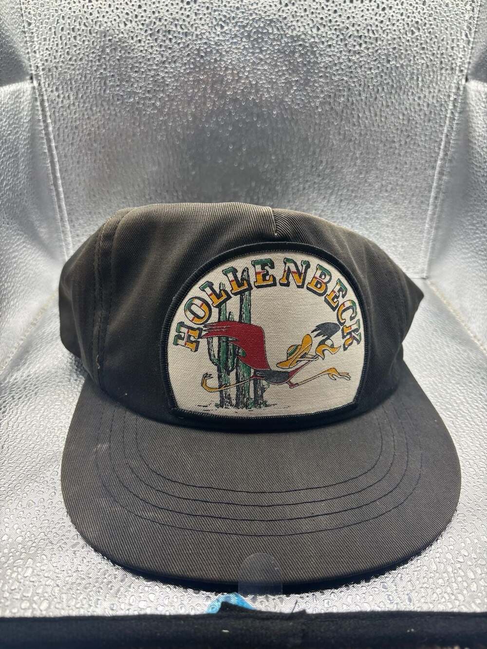 Vintage Hollenbeck Road Runner Looney Tunes Snapback Hat Made in USA Black